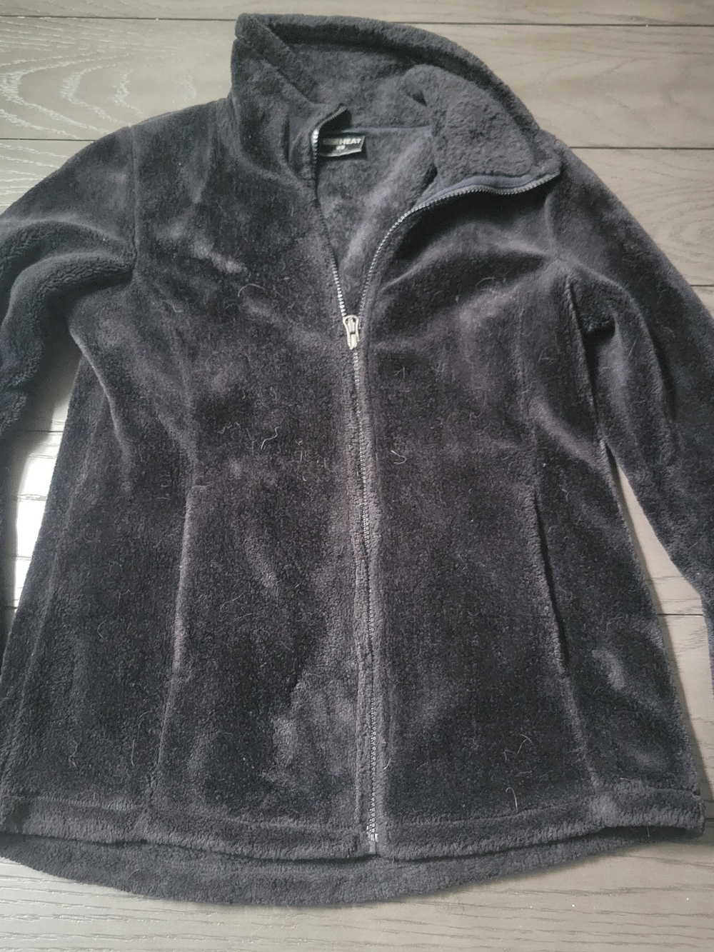 Cozy Black Full-Zip Fleece Jacket - Women